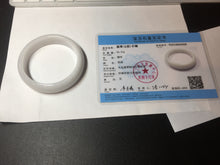 Load image into Gallery viewer, 56.4mm certificated Type A 100% Natural light purple/white Jadeite Jade bangle BF130-4028