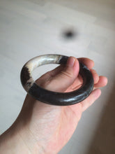 Load image into Gallery viewer, 53.4mm 100% natural chubby pink/black/brown rose stone (Rhodonite) round cut bangle XY69