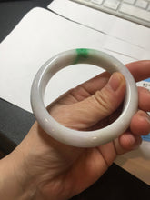 Load image into Gallery viewer, 56.5mm certified Type A 100% Natural sunny green/purple/white(白底青) Jadeite Jade bangle BF139-4075