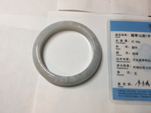 Load image into Gallery viewer, 54mm Certified type A 100% Natural light green white Jadeite bangle PB198-6655