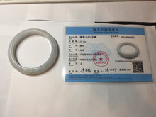 Load image into Gallery viewer, 54mm Certified type A 100% Natural light green white Jadeite bangle PB198-6655