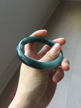 Load image into Gallery viewer, 60.5mm Certified Type A 100% Natural dark green/blue/gray/black Guatemala Jadeite bangle PJ136-1477
