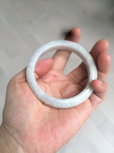 Load image into Gallery viewer, 55.5mm Certified type A 100% Natural light green/purple Jadeite bangle AZ89-1624