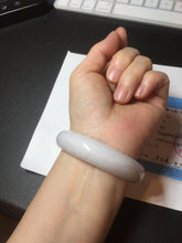 Load image into Gallery viewer, 56.4mm certificated Type A 100% Natural light purple/white Jadeite Jade bangle BF130-4028