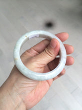 Load image into Gallery viewer, 55.5mm Certified type A 100% Natural light green/purple Jadeite bangle AZ89-1624
