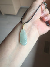 Load image into Gallery viewer, 100% natural type A icy watery light green blessed melon Jadeite Jade pendant AZ192