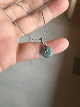 Load image into Gallery viewer, 9.8-10mm 100% natural type A blue/green/yellow/gray Guatemala Jadeite Jade small safe and sound donuts button pendant group BP61 (add-on items)