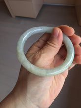 Load image into Gallery viewer, 54.5mm certified 100% natural Type A light green/yellow round cut jadeite jade bangle BS15-9560