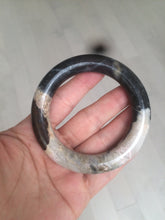 Load image into Gallery viewer, 53.4mm 100% natural chubby pink/black/brown rose stone (Rhodonite) round cut bangle XY69