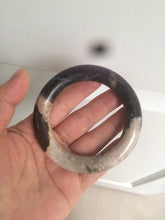Load image into Gallery viewer, 53.4mm 100% natural chubby pink/black/brown rose stone (Rhodonite) round cut bangle XY69