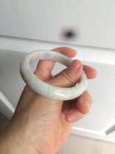 Load image into Gallery viewer, 55.5mm Certified type A 100% Natural light green/purple Jadeite bangle AZ89-1624