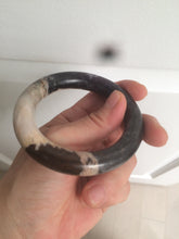 Load image into Gallery viewer, 53.4mm 100% natural chubby pink/black/brown rose stone (Rhodonite) round cut bangle XY69