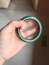 Load image into Gallery viewer, 54.8mm Certified 100% Natural Deep Pine Green/Black "Serene Ember Forest" Nephrite (red-skin nephrite 红皮碧玉) Bangle HT168-12-6184