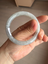 Load image into Gallery viewer, 54mm certified natural 100% natural Type A light green round cut jadeite jade bangle BS74-1021