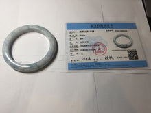 Load image into Gallery viewer, 62.8mm Certificated Type A 100% Natural White blue Jadeite Jade bangle AA118-8435