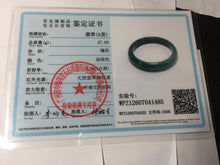 Load image into Gallery viewer, 57mm Certified Type A 100% Natural dark green/blue/gray/black Guatemala Jadeite bangle PJ137-1485