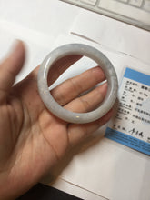 Load image into Gallery viewer, 54mm Certified type A 100% Natural light green white Jadeite bangle PB198-6655