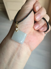 Load image into Gallery viewer, 100% Natural type A light green/yellow square or rectangle Jadeite Jade safe and sound pendant group BP62