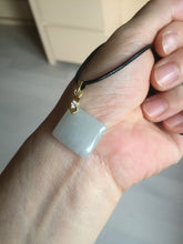 Load image into Gallery viewer, 100% Natural type A light green/yellow square or rectangle Jadeite Jade safe and sound pendant group BP62