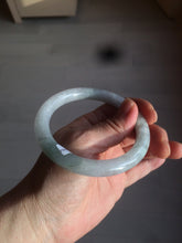 Load image into Gallery viewer, 58mm certified 100% natural type A light green/white round cut jadeite jade bangle AZ101-2808