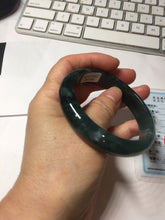 Load image into Gallery viewer, 57mm Certified Type A 100% Natural dark green/blue/gray/black Guatemala Jadeite bangle PJ137-1485
