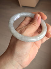Load image into Gallery viewer, 54mm certified natural 100% natural Type A light green round cut jadeite jade bangle BS74-1021