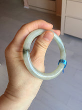 Load image into Gallery viewer, 54.2mm certified 100% natural type A certified light green with floating seaweed round cut jadeite jade bangle BM62-6610
