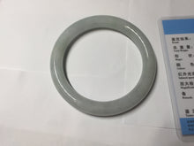 Load image into Gallery viewer, 56.4mm certified 100% natural Type A light green white purple round cut jadeite jade bangle AA119-4911