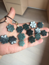 Load image into Gallery viewer, 100% Natural type A blue green gray black Guatemala jadeite Frost Blossom Pendant group AZ193 Add on item