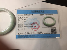 Load image into Gallery viewer, 60mm Certified Type A 100% Natural sunny green white Jadeite bangle PA262-3840