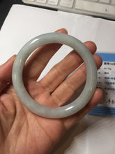 Load image into Gallery viewer, 56.4mm certified 100% natural Type A light green white purple round cut jadeite jade bangle AA119-4911