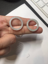 Load image into Gallery viewer, 100% natural type A icy watery light green/white jadeite jade band ring group R116