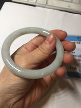 Load image into Gallery viewer, 56.4mm certified 100% natural Type A light green white purple round cut jadeite jade bangle AA119-4911
