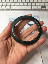 Load image into Gallery viewer, 57mm Certified Type A 100% Natural dark green/blue/gray/black Guatemala Jadeite bangle PJ137-1485