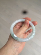 Load image into Gallery viewer, 58mm certified 100% natural type A light green/white round cut jadeite jade bangle AZ101-2808