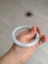 Load image into Gallery viewer, 58mm certified 100% natural type A light green/white round cut jadeite jade bangle AZ101-2808