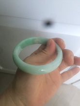 Load image into Gallery viewer, 55.7mm 100% natural Type A sunny green/brown/white jadeite jade bangle AX46-2830