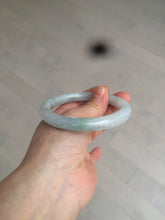 Load image into Gallery viewer, 58mm certified 100% natural type A light green/white round cut jadeite jade bangle AZ101-2808