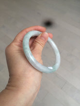 Load image into Gallery viewer, 58mm certified 100% natural type A light green/white round cut jadeite jade bangle AZ101-2808