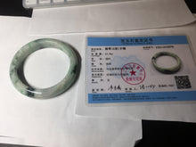 Load image into Gallery viewer, 58mm Certified Type A 100% Natural white/light purple/sunny green Jadeite Jade bangle BM65-5076