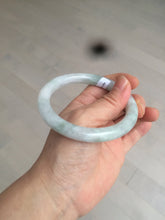 Load image into Gallery viewer, 58mm certified 100% natural type A light green/white round cut jadeite jade bangle AZ101-2808