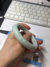 Load image into Gallery viewer, 60mm Certified Type A 100% Natural sunny green white Jadeite bangle PA262-3840
