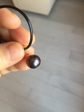 Load image into Gallery viewer, 10–10.5mm Genuine Cultured Freshwater Black Peacock Purple Pearl Pendant, High-Luster AW59 Add-On Item, Not Sold Individually