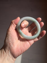 Load image into Gallery viewer, 58.5mm Certified Type A 100% Natural icy watery green/purple chubby Jadeite Jade bangle PB246-9529