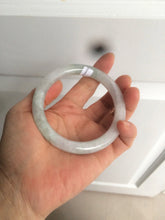 Load image into Gallery viewer, 58mm certified 100% natural type A light green/white round cut jadeite jade bangle AZ101-2808