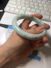 Load image into Gallery viewer, 60mm Certified Type A 100% Natural sunny green white Jadeite bangle PA262-3840