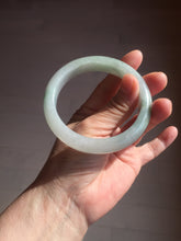 Load image into Gallery viewer, 58.5mm Certified Type A 100% Natural icy watery green/purple chubby Jadeite Jade bangle PB246-9529