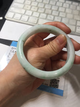 Load image into Gallery viewer, 60mm Certified Type A 100% Natural sunny green white Jadeite bangle PA262-3840