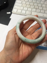 Load image into Gallery viewer, 60mm Certified Type A 100% Natural sunny green white Jadeite bangle PA263-3841
