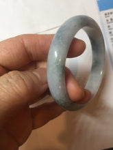 Load image into Gallery viewer, 53.5mm certified 100% natural Type A light green/purple white Snowy Pine Forest jadeite jade bangle J127-3084